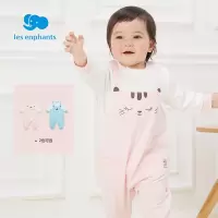 丽婴房童装婴幼儿针织休闲长袖连衣裤男女宝宝可爱萌娃爬服连身装