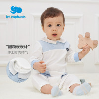 丽婴房童装婴幼儿针织长袖套头连衣裤男宝宝小绅士风爬服连身装