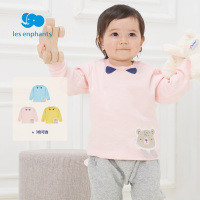 丽婴房童装男女宝宝打底衫春装2021新款婴儿纯棉卡通小熊长袖T恤