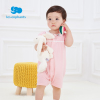 丽婴房童装婴儿连体衣女宝宝洋气小公主短袖哈衣2021夏装新款爬服