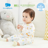 丽婴房童装纯棉婴幼儿针织连衣裤新生儿系带连身装2021春夏新品