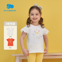 丽婴房童装女童短袖夏装T恤新款阿印花宝宝上衣2021儿童洋气t恤薄