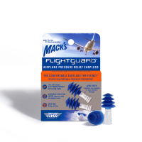 MACK'S 飞机降压耳塞 美国进口 飞机高铁减压降压 防噪音防呼噜静音睡眠 旅行配件 1副装