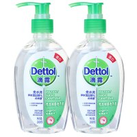 滴露免洗洗手液按压瓶经典松木味200ml*2瓶装外出抑菌便携家用