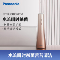 松下(Panasonic)冲牙器 EW1533 洗牙器超声波洁牙器立式便携水牙线 水流瞬时杀菌舌苔清洁 极光塔