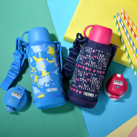 膳魔师新款儿童保温杯 FHO-801 日本小学生便携超轻两用水杯thermos 800ML大容量卡通水壶带原装杯套