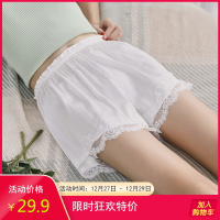 [8.5折价25.4元叠加优惠券]唐狮夏天新款安全裤防走光女打底裤短裤薄款宽松外穿黑白色