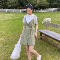 [99元任选5件]任选件唐狮女装夏新款T恤连衣裙日系甜美吊带裙子韩版气质