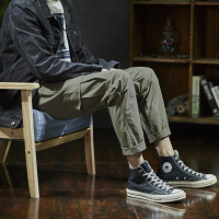 唐狮春装新款直筒工装裤男潮牌男士休闲长裤黑色裤子男韩版潮流