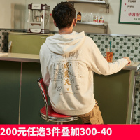 变形金刚联名唐狮秋季新款卫衣男连帽宽松套头帽衫in潮牌