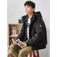 [1折价86.9元叠加优惠券]唐狮冬季新款棉衣男工装棉服韩版短款加厚棉袄潮牌宽松外套
