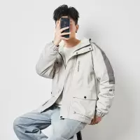 [1折价92.9元,叠加优惠券]唐狮冬装新款工装男连帽外套防风休闲百搭简约学生潮酷上衣