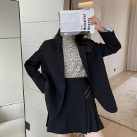 [2.5折价87元]唐狮早春装新款女半身裙装饰拉链百褶半裙高腰a字显瘦气质ZW