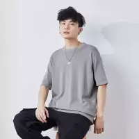 [100元任选3件]任选件唐狮春夏新款短袖毛衣男圆领套头针织衫韩版潮宽松打底衫上衣