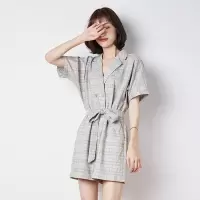 [3件8.5折59.4元,叠加优惠券]唐狮春夏新款女休闲裤连体短裤时髦宽松显瘦连体裤女网红