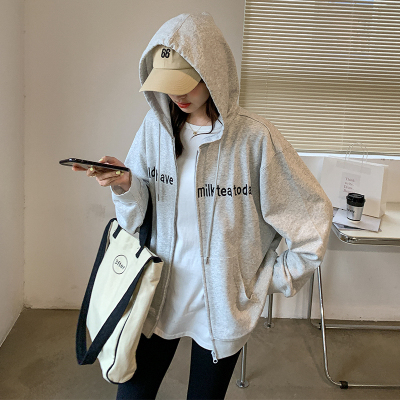 [1折价55.9元,叠加优惠券]唐狮春新款针织外套女春秋百搭韩系温柔风短款in连帽