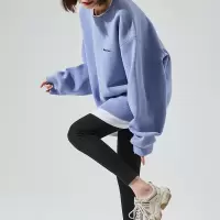 [1折价32.9元,叠加优惠券]唐狮新款圆领卫衣女假两春秋薄款overize宽松上衣bf慵懒风