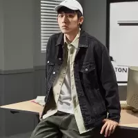 [3件8.5折118.9元,叠加优惠券]唐狮秋季新款牛仔外套男韩版宽松牛仔夹克男in潮春秋牛仔衣