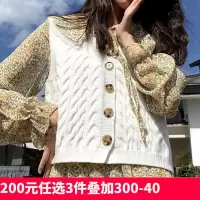 [200元任选3件]唐狮法式连衣裙子女秋季新款气质轻熟中长款碎花裙马甲