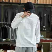 [1折价29.9元,叠加优惠券]唐狮秋季新款长袖T恤男纯棉宽松白色上衣学生简约帅气打底衫