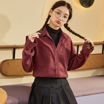 [8.5折价76.4元叠加优惠券]唐狮冬新款长袖衬衫女条纹假两复古港味衬衣设计感小众上衣