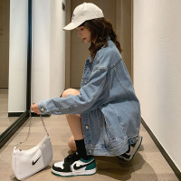 唐狮春秋新款牛仔外套女短款休闲牛仔衣韩版宽松夹克in潮酷