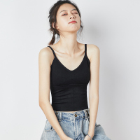 唐狮u型美背内衣女夏吊带背心式打底带胸垫抹胸内搭网红上衣