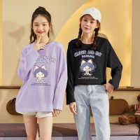 [5折价59元][犬系女孩同款]秋装新款长袖T恤女宽松百搭小众上衣薄款白色