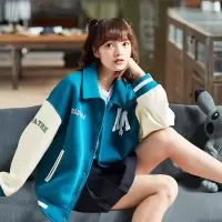 [3件8.5折101.9元,叠加优惠券]唐狮新款棒球服外套女春秋季美式复古百搭夹克炸街女短外套