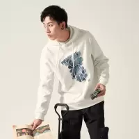 [1折价46.9元,叠加优惠券]唐狮春秋季新款卫衣男连帽宽松港风套头帽衫休闲外套in潮牌