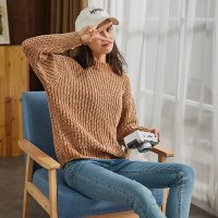 [1折价42.9元]唐狮秋冬新款粗线女毛衣宽松学院风百搭