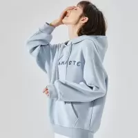 [1.5折价67元]唐狮连帽前胸字母卫衣女冬季新款加绒加厚韩版宽松百搭上衣