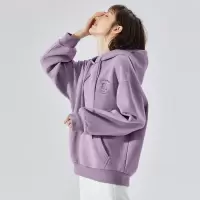 [1.5折价67元]唐狮连帽左胸印花加绒卫衣女秋冬季新款韩版时尚百搭上衣潮