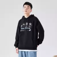 [1折价49.9元叠加优惠券]唐狮春季新款情侣卫衣男女连帽宽松情侣装学院风外套潮酷in