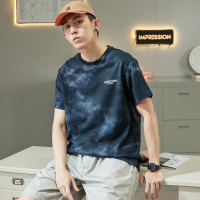 [8.5折价67.9元叠加优惠券]唐狮夏季新款短袖男T恤潮牌纯棉打底衫圆领半袖上衣高街衣服