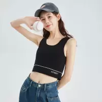 [1折价22.9元叠加优惠券]唐狮新款吊带女时尚运动针织背心外穿内搭设计感修身短款上衣