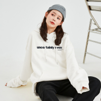 [2.5折价102元]唐狮春季新款卫衣女连帽小个子设计感小众克莱因蓝外套美潮