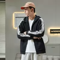 [1折价59.9元,叠加优惠券]唐狮春秋新款外套男休闲连帽长袖开衫百搭男士夹克外套潮流