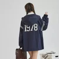 [3件8.5折161.4元,叠加优惠券]唐狮春新款连帽女外套宽松百搭短款上衣in潮学院风休闲夹克Q