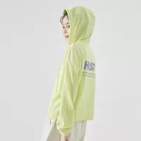 [1折价42.9元,叠加优惠券]唐狮夏季新款薄款外套女短款宽松连帽针织空调衫白色上衣潮