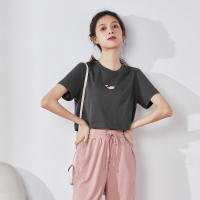 [2.5折价35元]唐狮春夏新款女短款上衣长裤搭甜美洋气减龄盐系