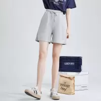 [3件8.5折59.4元,叠加优惠券]唐狮夏新款休闲裤女短裤灰色五分裤宽松显瘦运动裤薄款裤子