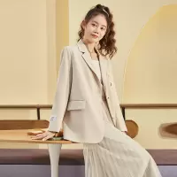 [1折价79.9元,叠加优惠券]唐狮春装新款女西装外套小清新显瘦韩版宽松百搭淑女衣服潮