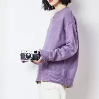 [3件8.5折50.9元,叠加优惠券]唐狮秋冬款毛衣女复古日系慵懒宽松高领针织温柔风软糯毛线衫