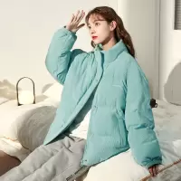 [2.5折价199.9元,叠加优惠券]唐狮秋冬新款灯芯绒棉服女立领纯色韩版加厚冬季短款外套潮流