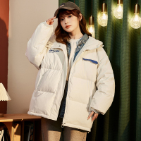 唐狮羽绒服女冬季新款连帽印花一手长短款白色羽绒厚外套潮流保暖