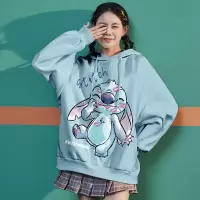 [2.5折价99.9元叠加优惠券]唐狮卫衣女款春秋新款overize连帽白色卫衣外套设计感小众潮