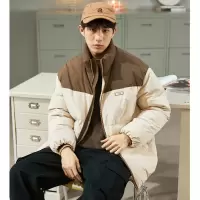 [1折价102.9元,叠加优惠券]唐狮冬季新款立领拼接短款羽绒服男休闲风百搭保暖冬季外套