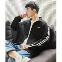 [1折价56.9元,叠加优惠券]唐狮外套男式外套男立子撞色明线左胸小标外套男