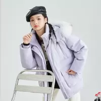 [1折价142.9元叠加优惠券]唐狮冬季新款过红色羽绒服女短款设计感小众虎本命